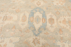 Multi Size Gray Beige Tan Color Hand Knotted Oushak Wool Traditional Oriental Rug