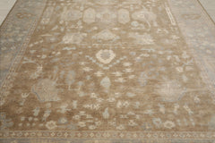 Multi Size Blue Gray Ivory Color Hand Knotted Oushak Wool Traditional Oriental Rug