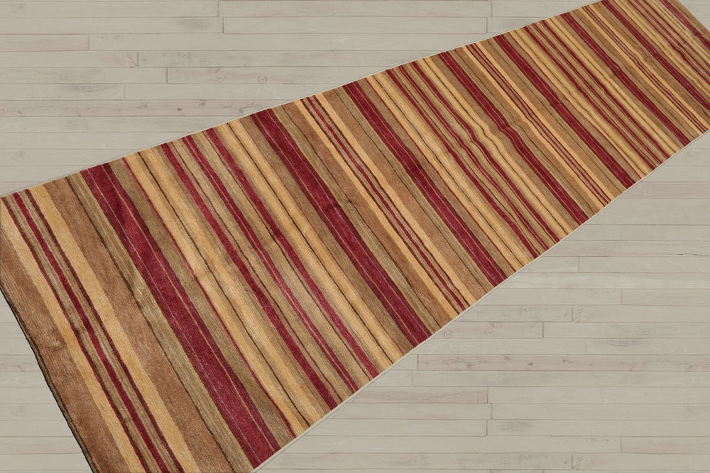 Multi Size Rust Brown Straw Color Hand Knotted Tibetan Wool Modern & Contemporary Oriental Rug