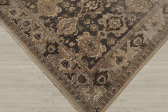 8x11 Gray, Beige, Brown Color Hand Knotted Oushak Wool Traditional Oriental Rug