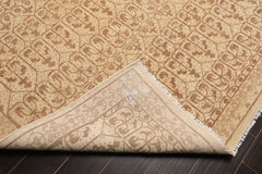 9x12 Beige, Brown, Color Hand Knotted 100% Wool Transitional Oriental Rug