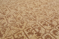 9x12 Beige, Brown, Color Hand Knotted 100% Wool Transitional Oriental Rug