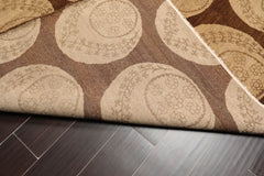9x12 Olive, Beige, Brown Color Hand Knotted 100% Wool Transitional Oriental Rug