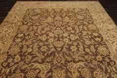 9x12 Brown, Tan, Sage Color Hand Knotted 100% Wool Traditional Oriental Rug