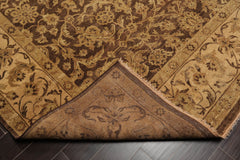9x12 Brown, Tan, Sage Color Hand Knotted 100% Wool Traditional Oriental Rug