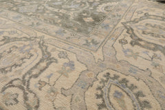 Knotted Rug Moss Hand Knotted 8'10''x11'10" Traditional Agra 200 KPSI wool Oriental Area Rug