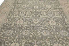 Knotted Rug Moss Hand Knotted 8'10''x11'10" Traditional Agra 200 KPSI wool Oriental Area Rug