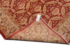 Knotted Rug Rust Hand Knotted 6'x9'6" Traditional Classic European 200 KPSI Wool Oriental Area Rug