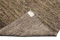 Knotted Rug Beige Hand Knotted 6'6''x9'6" Contemporary Modern Wool Oriental Area Rug