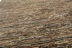 Knotted Rug Beige Hand Knotted 6'6''x9'6" Contemporary Modern Wool Oriental Area Rug