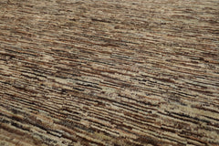 Knotted Rug Beige Hand Knotted 6'6''x9'6" Contemporary Modern Wool Oriental Area Rug