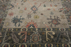 Multi Size Gray Beige Teal Color Hand Knotted Oushak Wool Traditional Oriental Rug