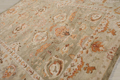 Multi Size Beige Peach Brown Color Hand Knotted Oushak Wool Traditional Oriental Rug