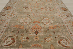 Multi Size Beige Peach Brown Color Hand Knotted Oushak Wool Traditional Oriental Rug