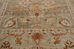 Multi Size Beige Peach Brown Color Hand Knotted Oushak Wool Traditional Oriental Rug