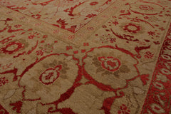 Knotted Rug Beige Hand Knotted 9'2''x12'1" Traditional Oushak Wool Oriental Area Rug