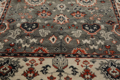 8x10 Gray, Beige, Burnt Orange Color Hand Knotted 100% Wool Traditional Oriental Rug
