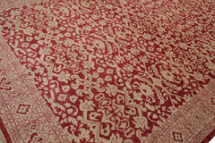 Knotted Rug Rust Hand Knotted 8'10''x11'10" Antique Oushak Wool Oriental Area Rug