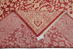 Knotted Rug Rust Hand Knotted 8'10''x11'10" Antique Oushak Wool Oriental Area Rug