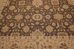 Knotted Rug Brown Hand Knotted 9'11''x14' Traditional Nourison Nourmak Soumak Reversible Wool Oriental Area Rug