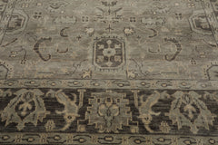 Multi Size Gray Beige Moss Color Hand Knotted Oushak Wool Traditional Oriental Rug