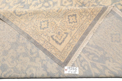 Knotted Rug Aqua Hand Knotted 9'11''x13'10" Traditional Oushak Wool Oriental Area Rug