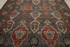 Multi Size Gray Ivory Pink Color Hand Knotted Turkish Oushak Wool Traditional Oriental Rug