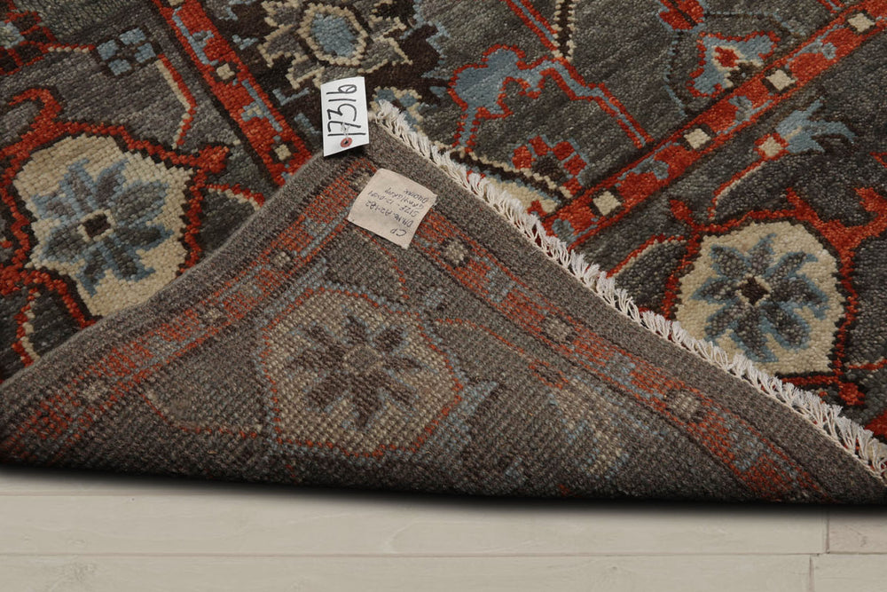 Multi Size Gray Ivory Pink Color Hand Knotted Turkish Oushak Wool Traditional Oriental Rug