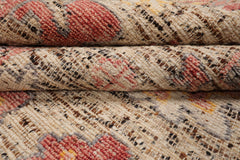 Multi Size Beige Rose Gray Color Hand Knotted Oushak Wool Transitional Oriental Rug
