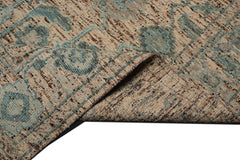 Multi Size Beige Oatmeal Gray Color Hand Knotted Oushak Wool Transitional Oriental Rug