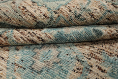 Multi Size Beige Oatmeal Gray Color Hand Knotted Oushak Wool Transitional Oriental Rug
