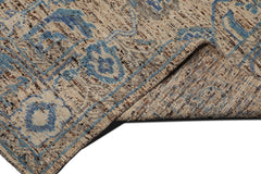 Multi Size Beige Oatmeal Gray Color Hand Knotted Oushak Wool Transitional Oriental Rug