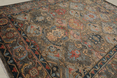 Multi Size Gray Gray Teal Color Hand Knotted Oushak Wool Traditional Oriental Rug