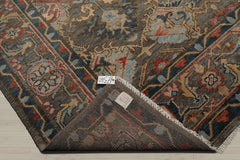 Multi Size Gray Gray Teal Color Hand Knotted Oushak Wool Traditional Oriental Rug