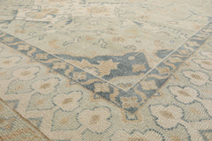Knotted Rug Green Beige Hand Knotted Multi Size Wool Oushak Traditional Rugs