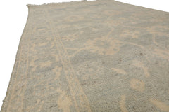 3x5 Ivory, Celadon, Color Hand Knotted Afghan Oushak Wool Transitional Oriental Rug