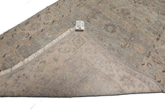 3x5 Gray, Beige, Aqua Color Hand Knotted Afghan Oushak Wool Transitional Oriental Rug