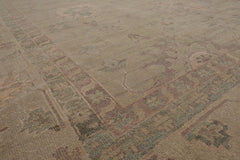 9x12 Moss, Beige, Blush Color Hand Knotted Afghan Oushak Wool Traditional Oriental Rug
