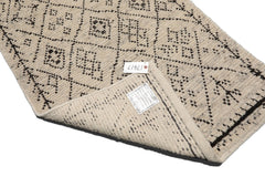 Knotted Rug Ivory Hand Knotted 3'0''x5'0" Afghan Moroccan Modern Contemporary Tribal Wool Oriental Area Rug
