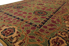 Knotted Rug Sage Hand Knotted 8x10 Arts & Crafts/Mission Stained Glass Oushak Wool Oriental Area Rug