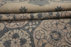 8x10 Gray, Beige, Blush Color Hand Knotted Wool Transitional Oriental Rug