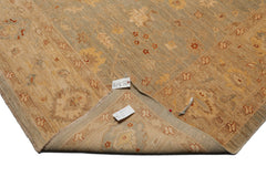 Knotted Rug Gray Ivory Hand Knotted 9'x12' Sino Persian Tabriz Mahi Traditional 300 KPSI 100% Wool Oriental Area Rug