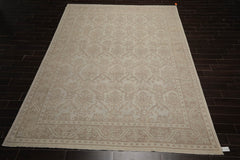9x12 Gray, , Color Hand Knotted Oushak 100% Wool Traditional Oriental Rug