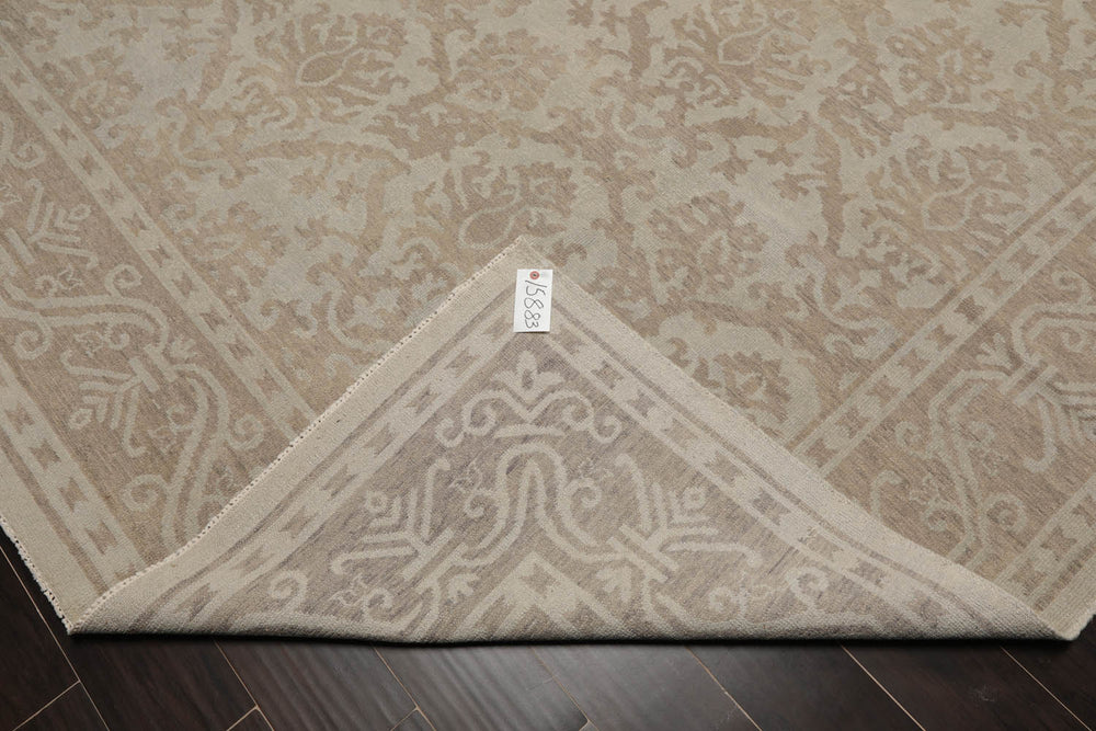 9x12 Gray, , Color Hand Knotted Oushak 100% Wool Traditional Oriental Rug
