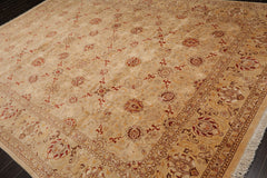 9x12 Beige, Brown, Red Color Hand Knotted Pak Persian 100% Wool Traditional Oriental Rug