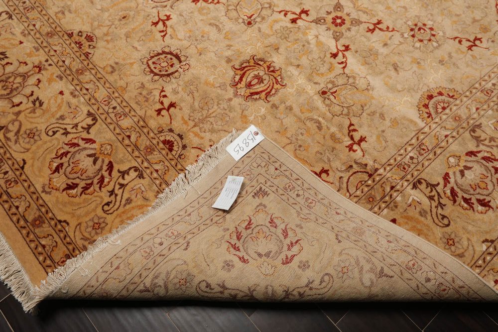 9x12 Beige, Brown, Red Color Hand Knotted Pak Persian 100% Wool Traditional Oriental Rug