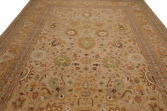 Knotted Rug Lime Brown Hand Knotted 9'x12' Pak Persian 16/18 Traditional 300 KPSI 100% Wool Oriental Area Rug