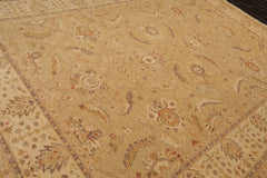 9x12 Tan, Beige, Gray Color Hand Knotted Chobi Peshawar 100% Wool Traditional Oriental Rug