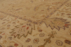 9x12 Tan, Beige, Gray Color Hand Knotted Chobi Peshawar 100% Wool Traditional Oriental Rug