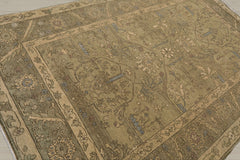 5x8 Moss, Moss, Gray Color Hand Knotted Caucasian 100% Wool Transitional Oriental Rug